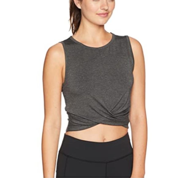 Alo Yoga crop tank in Anthracite Heather - Picture 4 of 4